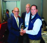 MicroCare Distributor of the Year was awarded to Hisco. 
Left to right: Bob Dill, Hisco President and CEO, Russell Claybrook, MicroCare Regional Sales Manager, Dan Sinclair, National Sales Manager